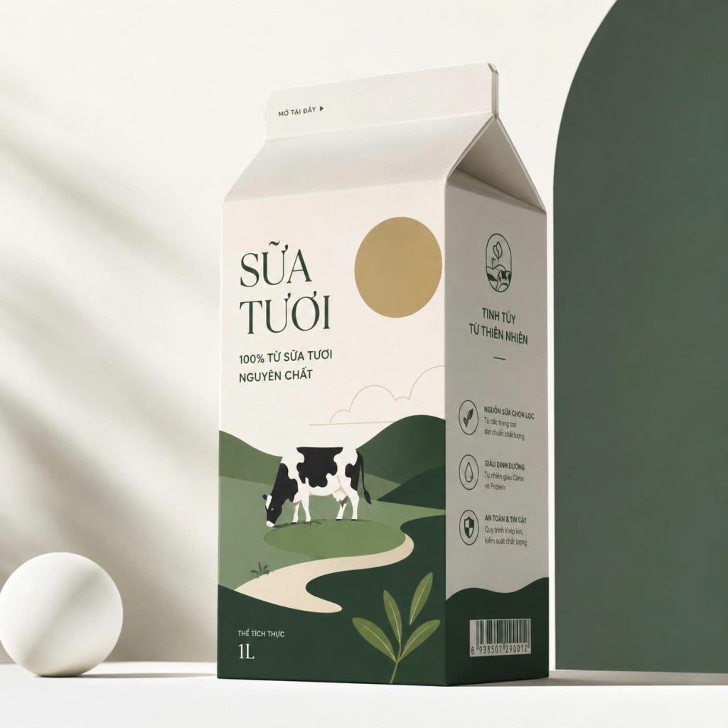 hộp giấy đựng sữa tươi