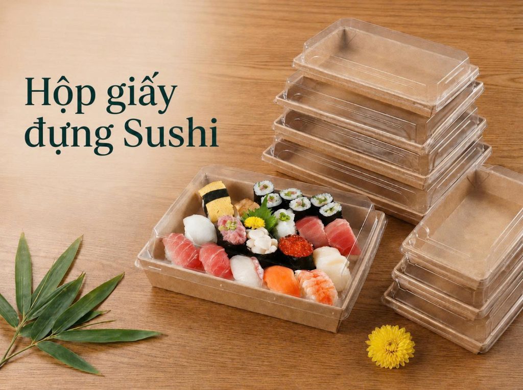 Hộp giấy đựng Sushi