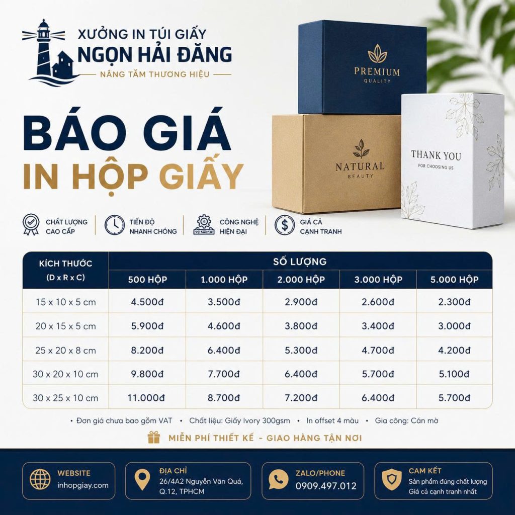 báo giá in hộp giấy