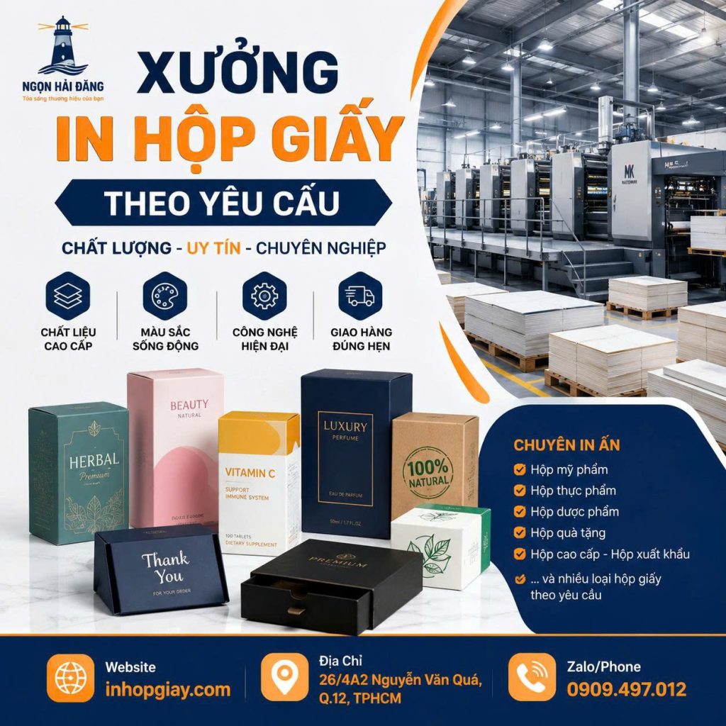 xưởng in hộp giấy theo yêu cầu