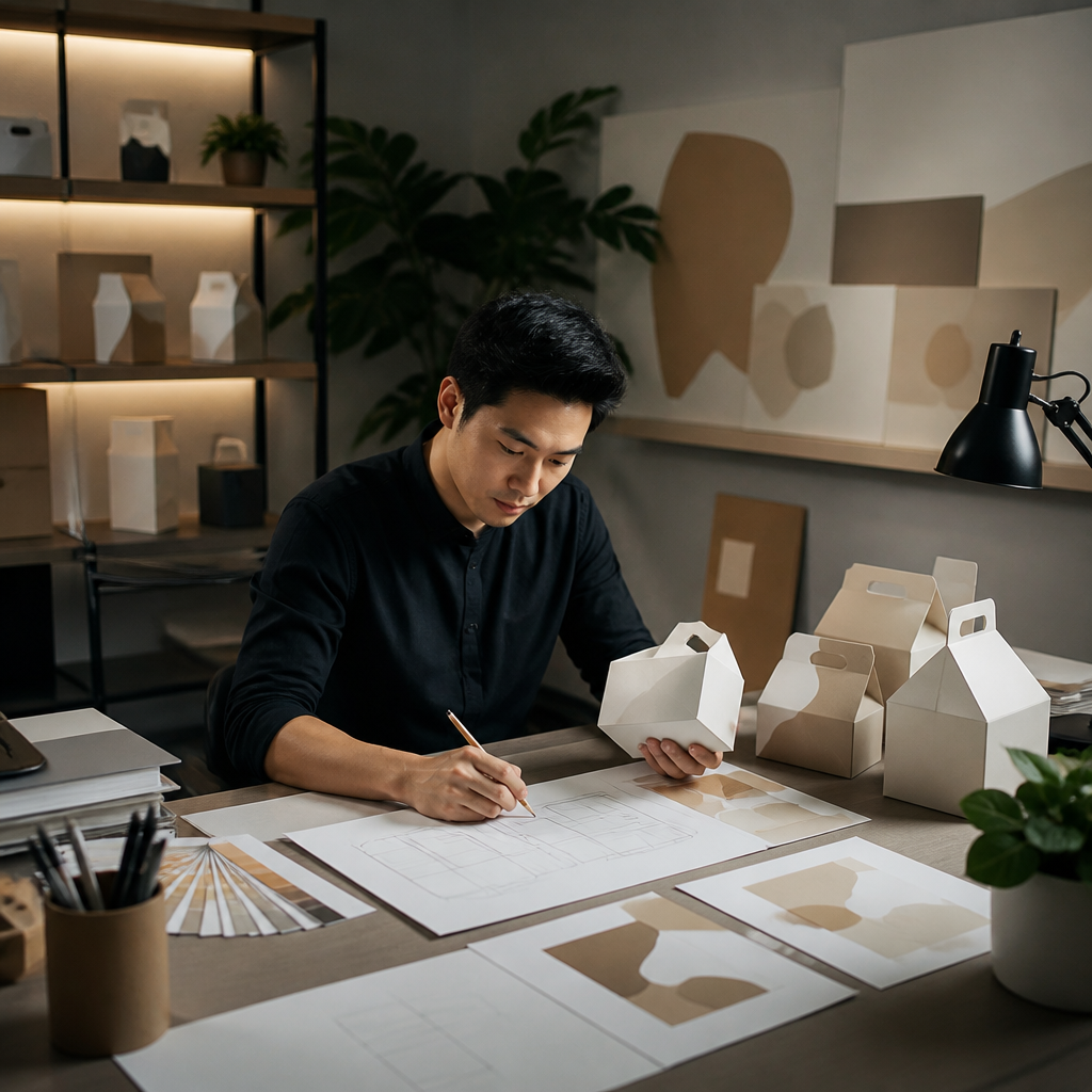 Thiết kế hộp giấy theo yêu cầu trước khi in ấn